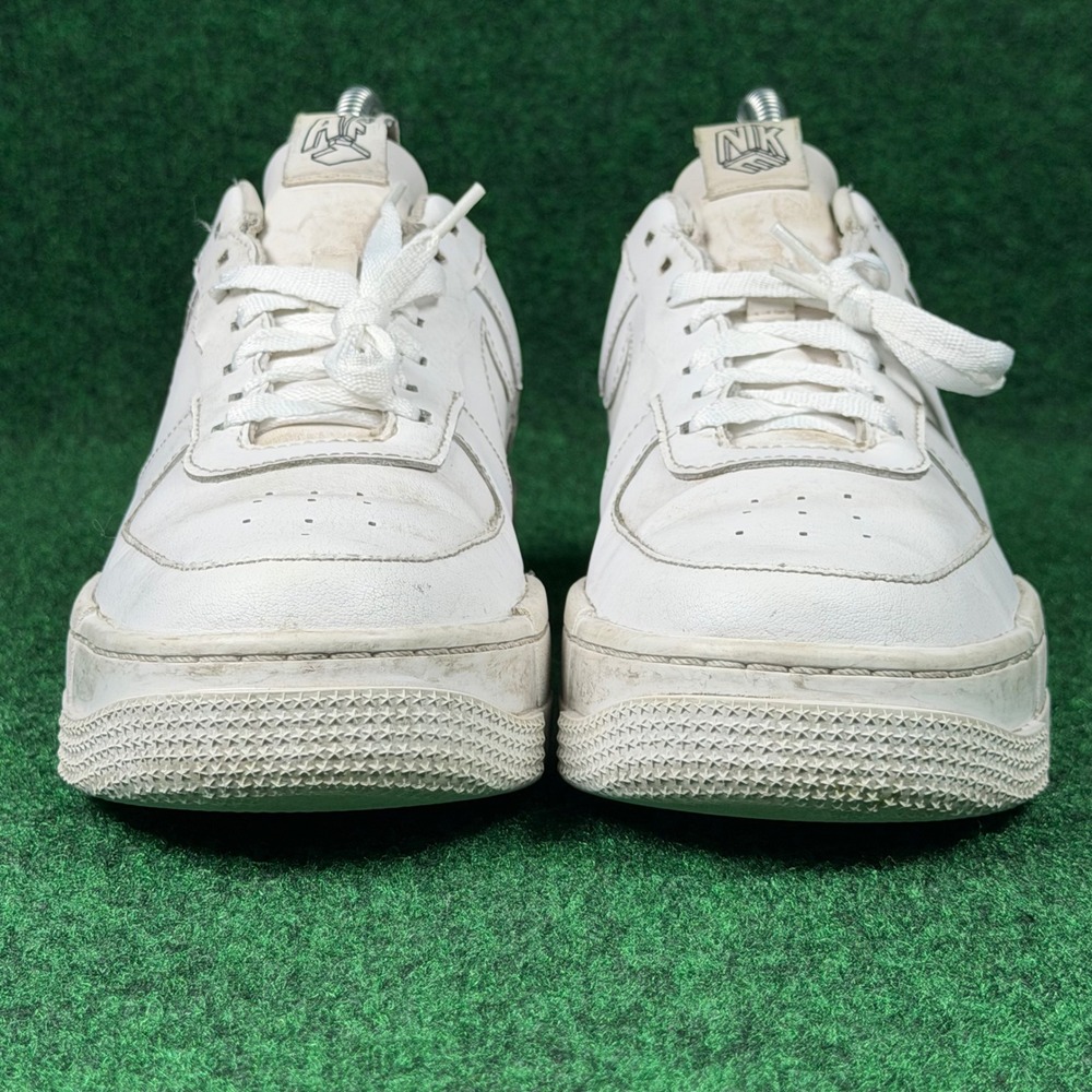 Nike Air Force 1 Pixel Triple White Leather Sneakers Women 7 Athletic CK6649-100 - Picture 4 of 9